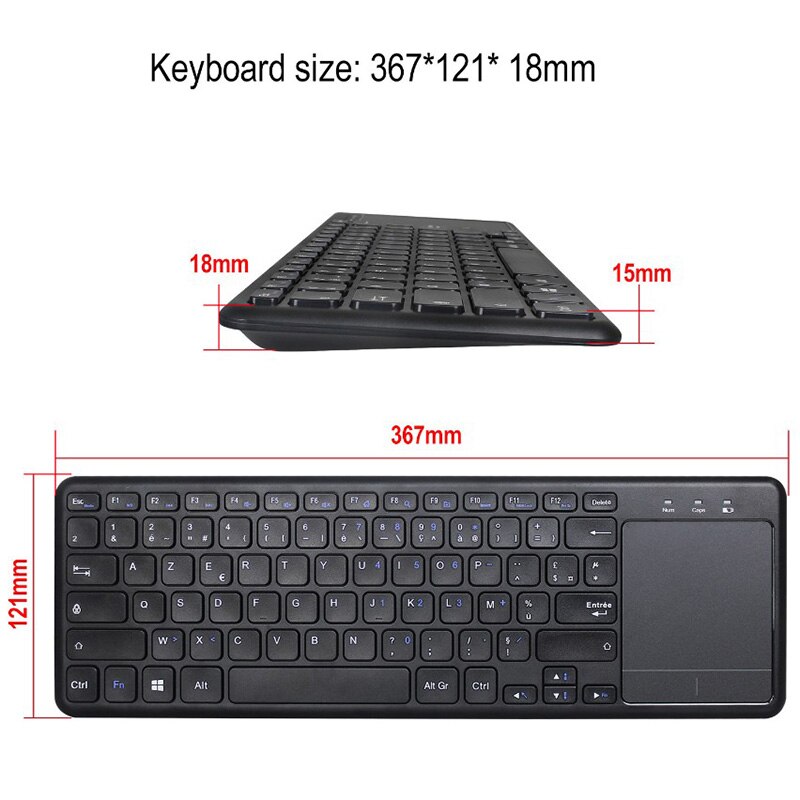 2.4G Wireless Keyboard With Touchpad Mouse Features Energy-saving Support Computer And TV Wireless Keyboard