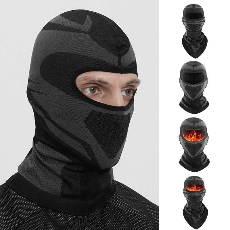 Winter Balaclava Ski Face Mask Hat Windproof Plush Lined Neck Warmer Gaiter Hood 649C