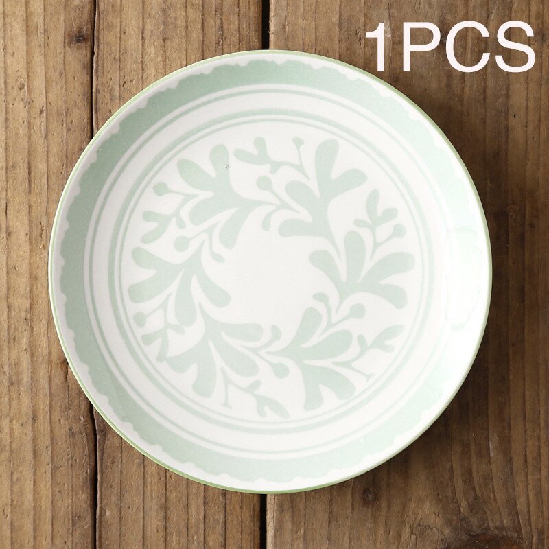 Vajilla de cerámica de estilo occidental para el hogar, plato plano de 8 pulgadas, estilo nórdico japonés, , moderno y Simple: C-10