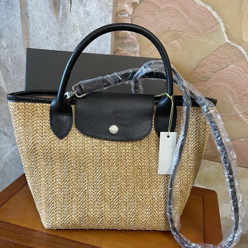 Vrouwen Casual Schoudertassen Mode Stro Tas Vrouwen Draagtas Voor Summer Beach Bag Voor vrouwen: Small