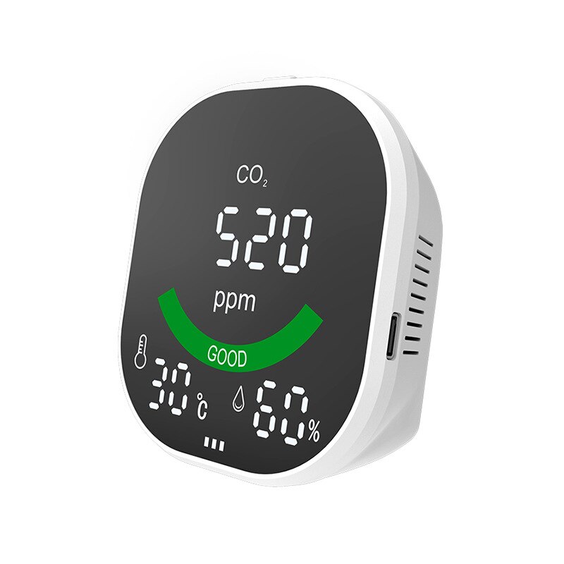 Portable Air Monitor Temperature Humidity Tester CO2 Detector Classrooms Restaurants CO2 Monitor Infrared NDIR Detector: Default Title