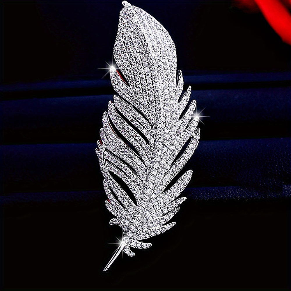 Koreaanse Stijl Temperament Zirkoon Corsage Dames Cheongsam Pin Sjaal Gesp Accessoires High-End Veren Broche