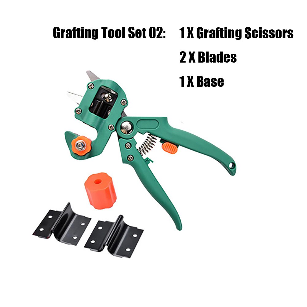 Garden Tools Farming Pruning Shears Grafting Scissor Fruit Tree Vaccination Secateurs Pruning Cutting Knife: Grafting Tool Set 02