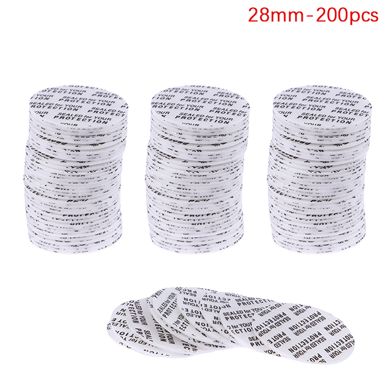 200Pcs Self-adhesive Foam Pressure Sensitive Seal Cap Lining Tamper Resistant Seals Liner For Cosmetic Jar Bottle Pot 20MM-82MM