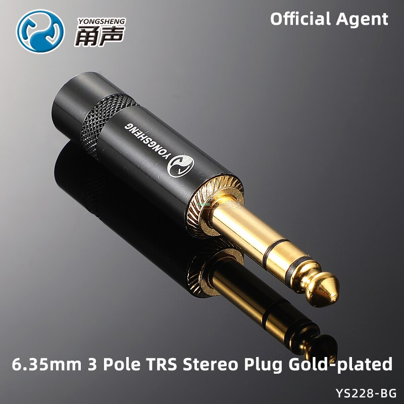 Neutrik yongsheng 10 × 6.35mm ts trs mono-stereo-vergoldeter stecker 1/4 & #39 ;& #39 ; lautsprecher-, gitarren-, mikrofon- und headset-audio-lötanschluss