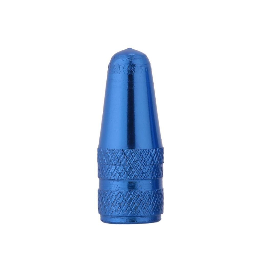 Fiets Band Band Aluminium Presta Steel Air Valve Cap Stofkap: blue