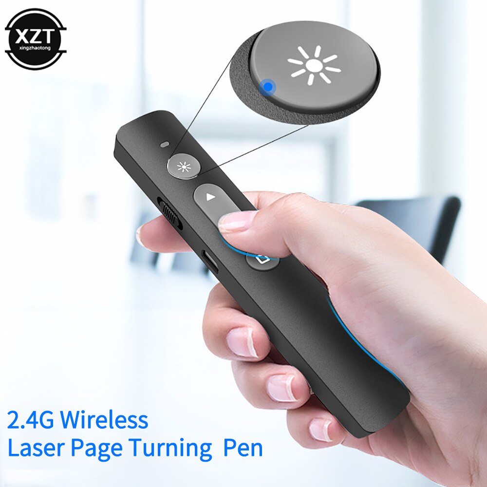 Presentation Clicker Wireless Presenter Pointer N35 RF 2.4GHz PPT Slide Advancer USB Remote Control Flip Pen for Powerpoint