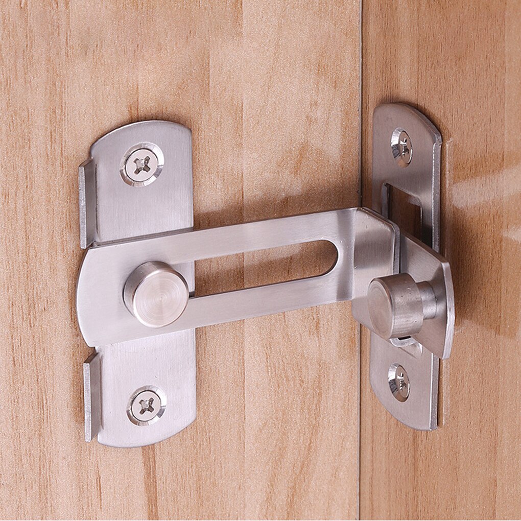 Flip Door Latch 90 Degree Heavy Duty Stainless Steel Bar Gate Latches Toilet Doors and Windows Lock