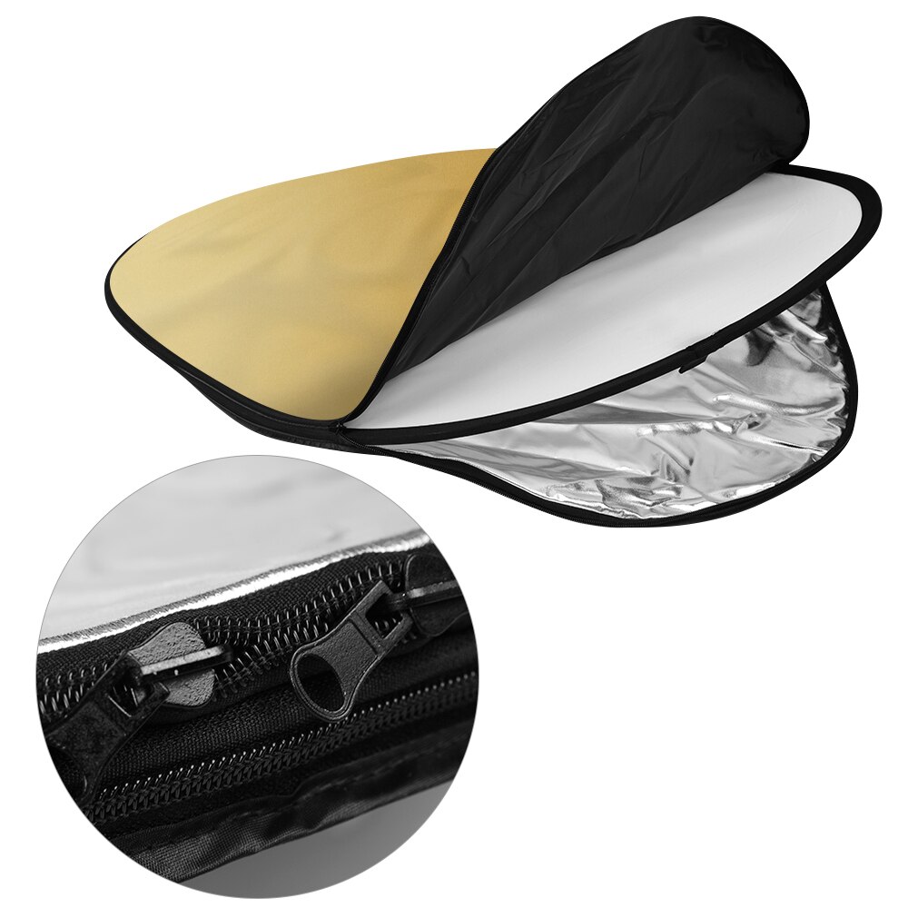 60 * 90cm/ 24 * 35inch Photography Light Reflector 7-in-1 Collapsible Multi-Disc for Studio Outdoor Photography with Carry Bag