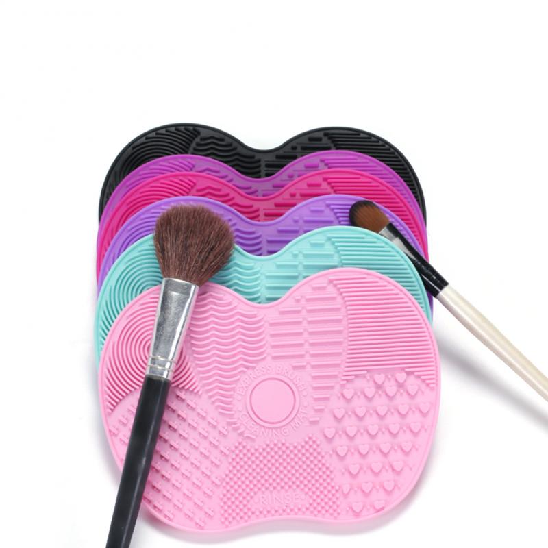 1 pc Silicone brosse nettoyant maquillage brosse tampon propre tapis de nettoyage lavage épurateur conseil tampons cosmétique maquillage nettoyant outil
