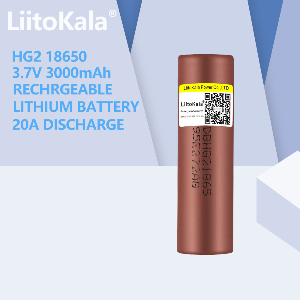 LiitoKala 100% nowy akumulator HG2 18650 3000mAh 18650HG2 3.6V rozładowanie 20A Max 35A akumulatory mocy