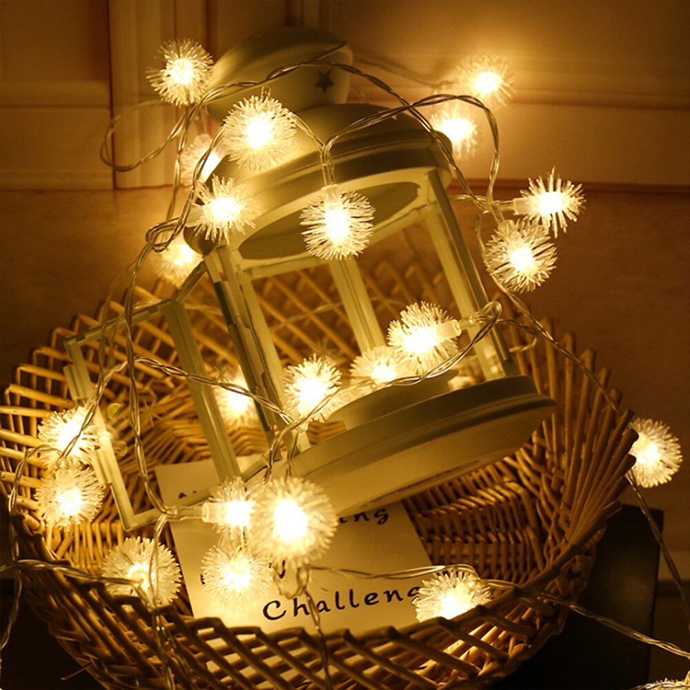 10/6/3/2m kerst led sneeuwbal lichtsnoer feeën guirlande lamp voor bruiloften, kerstmis, thuisfeesten, binnen- en buitendecoratie