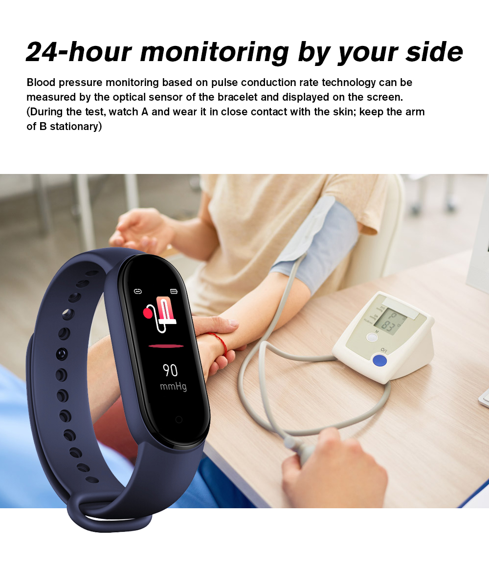 M5 Pro Smart Watches Men Women Smartwatch Blood Oxygen Fitness Traker IP68 Waterproof Real Heart Rate Monitoring Band Bracelet