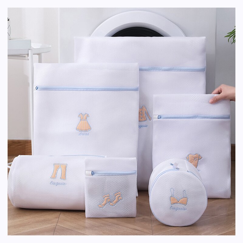 Mesh Laundry Bag Wash Bags Polyester Laundry Basket Laundry Bags for Washing Machines Mesh Bra Underwear Laundry Bag Supplies