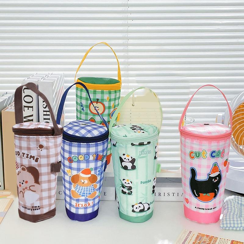 Bolsa de mano portátil para té de la leche, bolsa de preservación del calor, cubierta de taza aislada, bolsa para paraguas, bolso, accesorios para bebidas y acampada