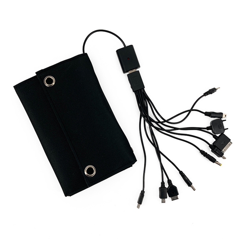 15W USB Solar Panel Folding Power Bank Outdoor Hiking Battery Charger Portable USB Energy Solar Cell Charger for Camping