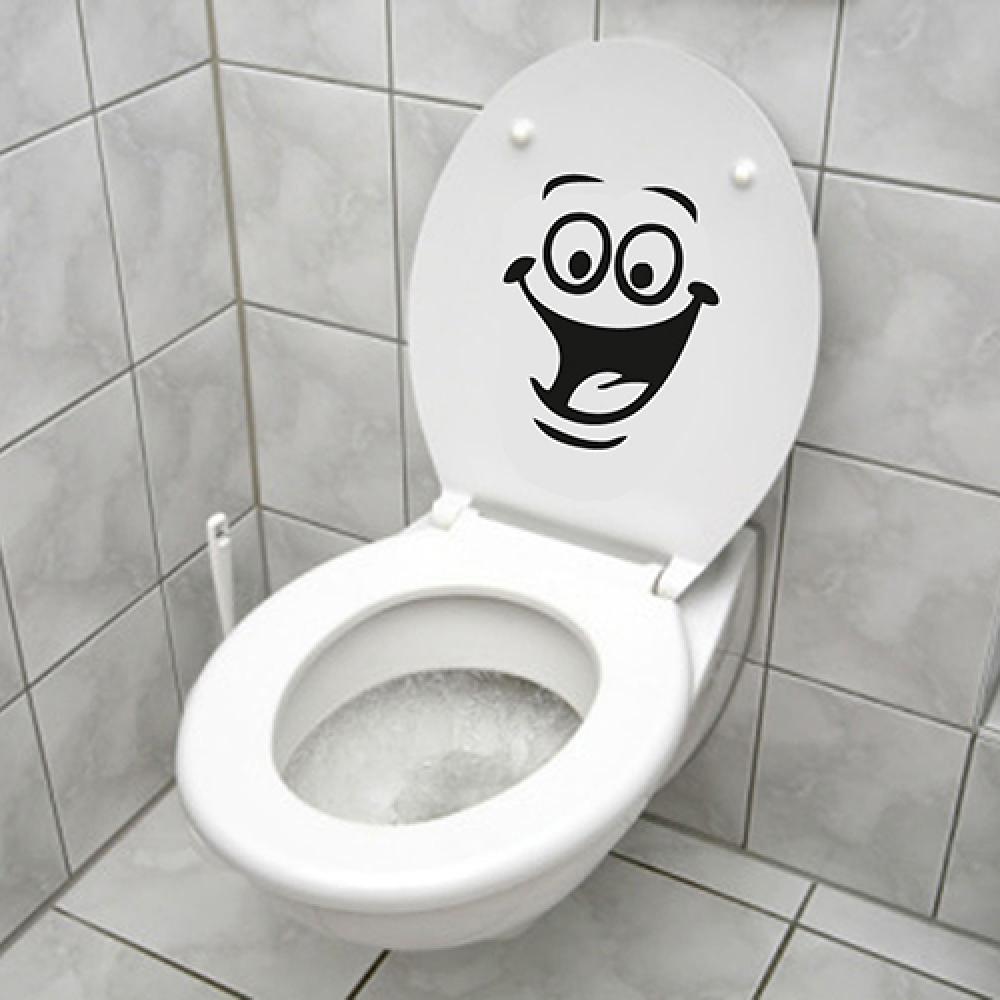 Face WC Toilet Decal Room Art Decor Funny Bathroom Kitchen Wall Sticker Wall Sticker Toilet Stickers Wall Poster