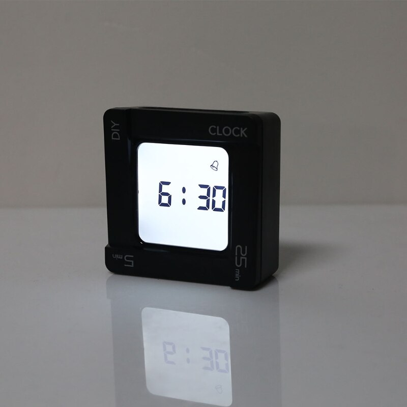 DIY Time Management Pomodoro Timer Square Alarm Clock Vibration Flashing Backlight Timer Reminder for