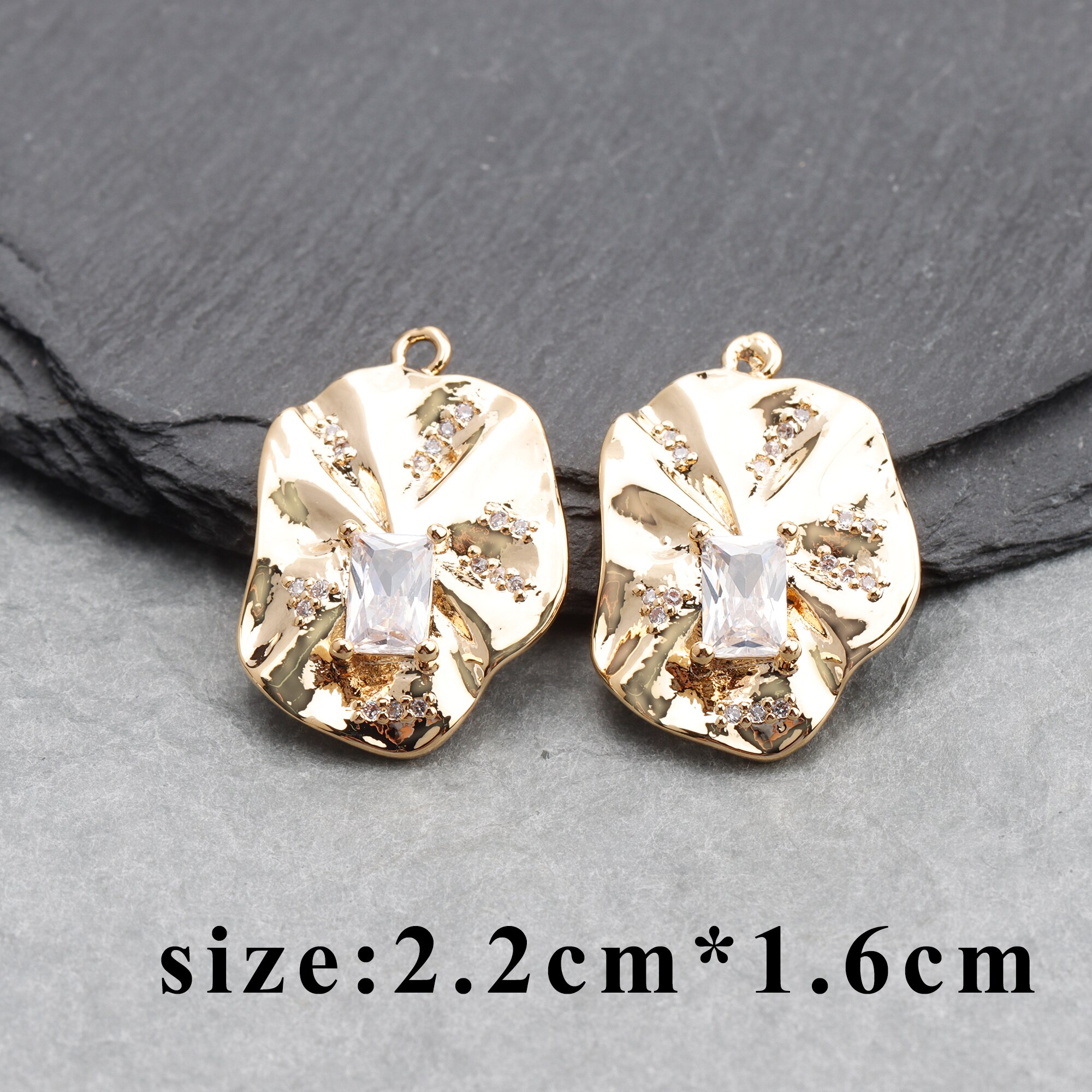 GUFEATHER M799, schmuck zubehör, 18k Gold überzogen, 0,3 mikrometer, diy anhänger, Rhodium überzogen, diy ohrringe, schmuck machen, 10 teile/los