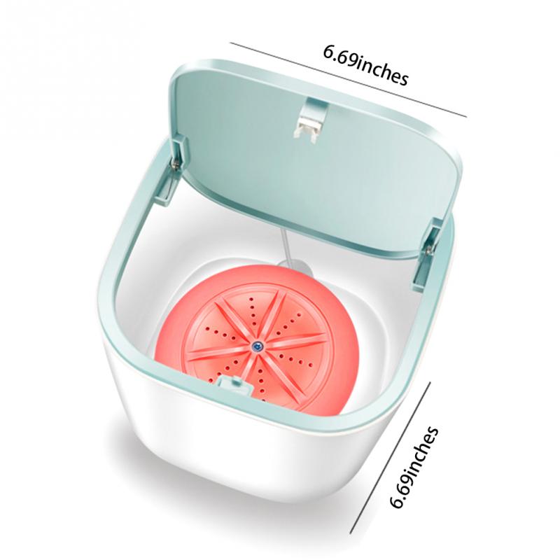 Camping Electric Ultrasonic Rotating Turbo Washing Machine Mini Portable Dorms