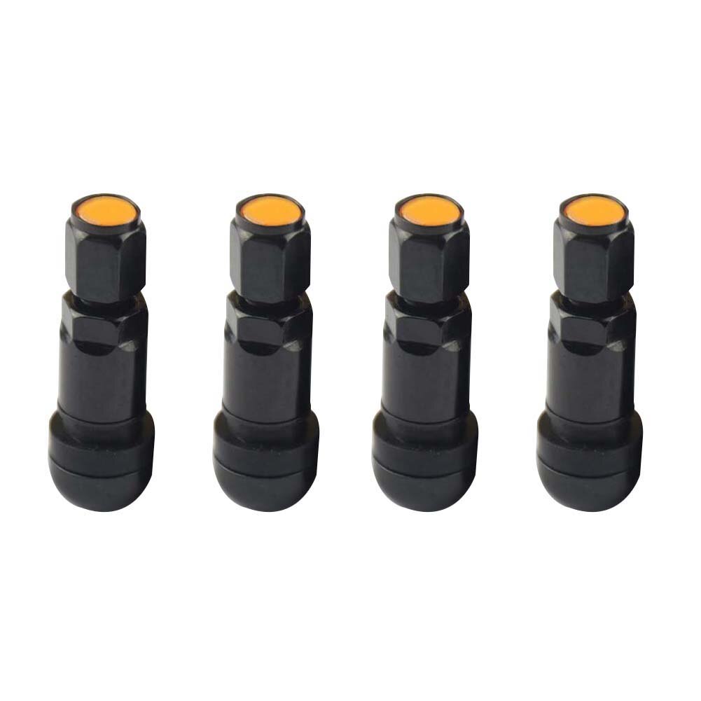4Pcs Universal Car Motorcycle Tubeless Wheel Tyre Valve Stems Tire Aluminum Stem: black
