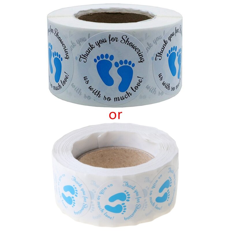 Round Thank You Stickers Scrapbooking Seal Packing Lables Baby Shower Decor J0PC