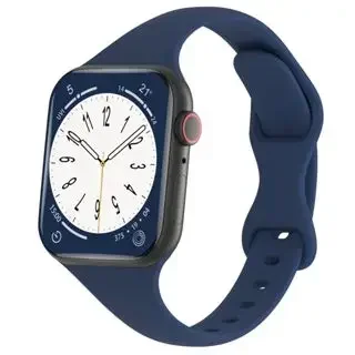 Dünnes Silikonarmband für Apfel Uhr 40 44 mm 45 mm 41 mm 38 mm 42 mm einfarbiges Armbinde für IWatch Serie 3 4 5 6 SE 7 8 9 10