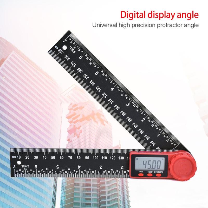 200mm Digital Protractor Ruler Inclinometer Goniometer Level Measuring Tool Electronic Angle Gauge Stainless Steel Angle Ruler