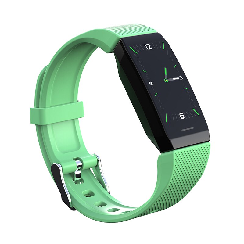 2022 Smart Band Blood Pressure Heart Rate Weather Display Monitor Fitness Tracker Bracelet Waterproof Men Women Kids Smart Watch: green