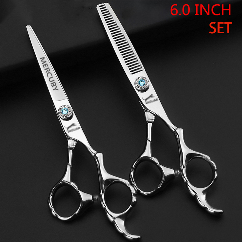 5.5 & 6 inch kappersschaar, knip- en uitdunschaar, kappersschaar, gereedschap voor de salon, barbierschaar: Rood