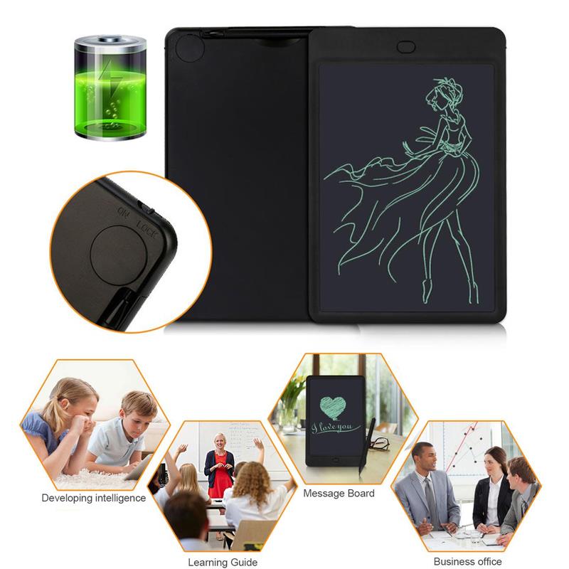 Writing Board Portable Interesting 25.6 X 16.5 X 0.8cm with Pen Notepad Electronic Product Drawing Boards ABS