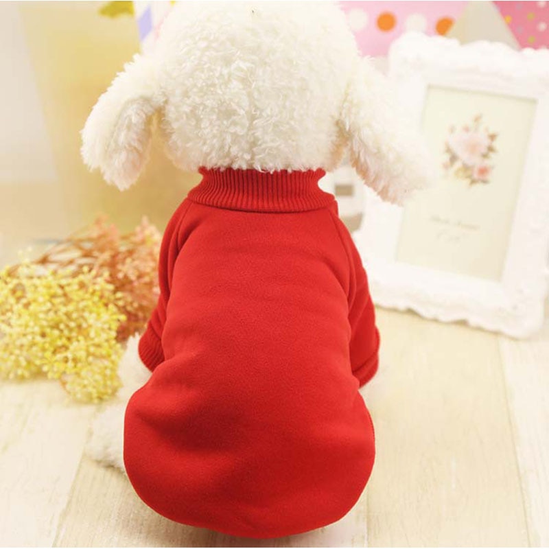 Huisdier Honden Sweater Lente Herfst Mode Effen Kleur Sweatshirt Voor Kleine Honden Puppy Casual Thicken Warm Fleece Trui Kleding