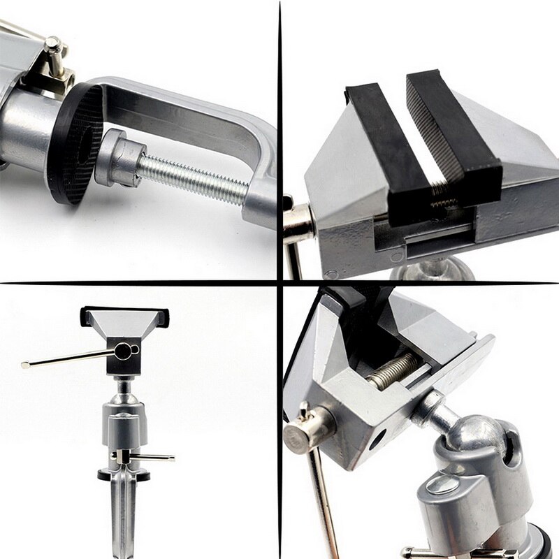 Universal Table Vise With 360 Degrees Swiveling Head Clamp For Crafting Painting Sculpting Electronics Soldering