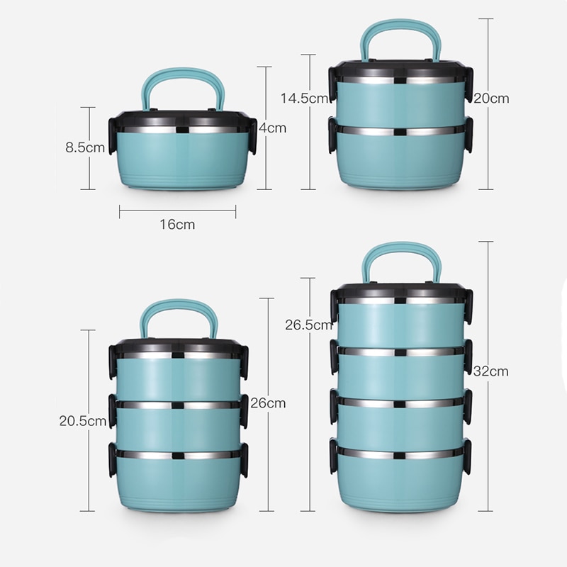 Tragbare Schule Dicht Thermische Lunchbox Für freundlicher Büro Picknick Große Lebensmittel Container einstellen Edelstahl Bento Boxs Japanischen