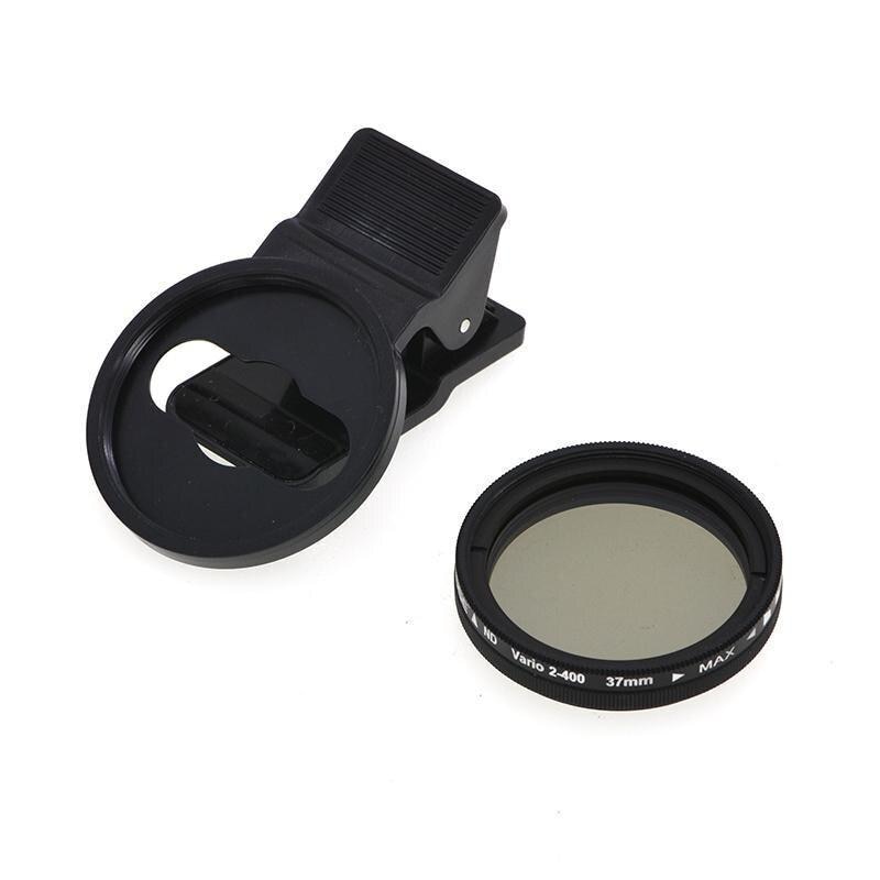 Lente de filtro ND para cámara de teléfono móvil, Clip de densidad neutra ajustable de 37mm, para Android, Ios, iPhone y Huawei: Default Title