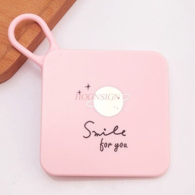 Miroir portable petit miroir mignon portable maquillage miroir mini pliant portable miroir beauté miroir dessin animé petit miroir: Rose