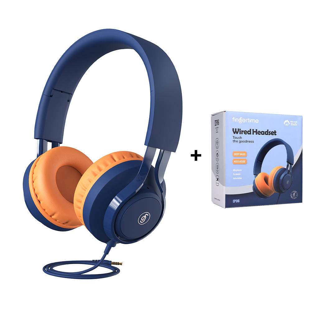 Słuchawki przewodowe ucho kota słuchawki douszne dla dziecka Kid Girls Boys 85db tryb dla dzieci ochrona słuchu słuchawki nauszne do telefonu Laptop: Blue (with box) B