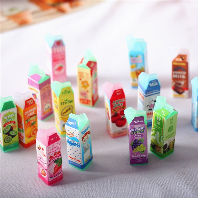 Cute 4Pcs Dollhouse Food 1:12 Scale Milk Carton Bottle Drink Cup Pretend Foods For 1/12 Miniature Doll House Kitchen Accessories