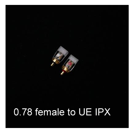 MMCX/0.78MM męski na acoustane UE IPX pentacon ucho MMCX kobiece słuchawki konwersja Pin końcówka do konwersji Adapter: Niebieski