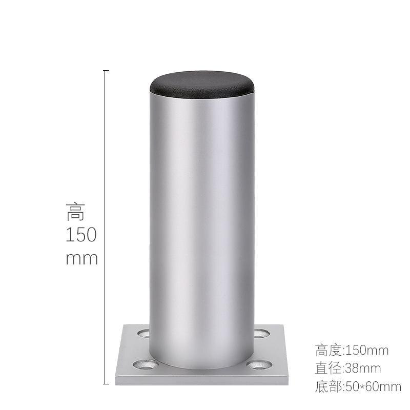 Furniture Table Legs Metal Leg High grade Aluminium Alloy Cabinet Foot Bathroom Tea Sofa All Straight Tube Ball: Black