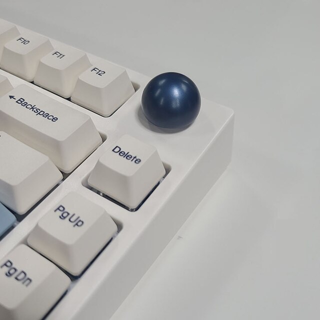 Knobs For Keydous NJ80 Mechanical Keyboard Round Silver Blue Red Color Knobs: Ball blue knobs