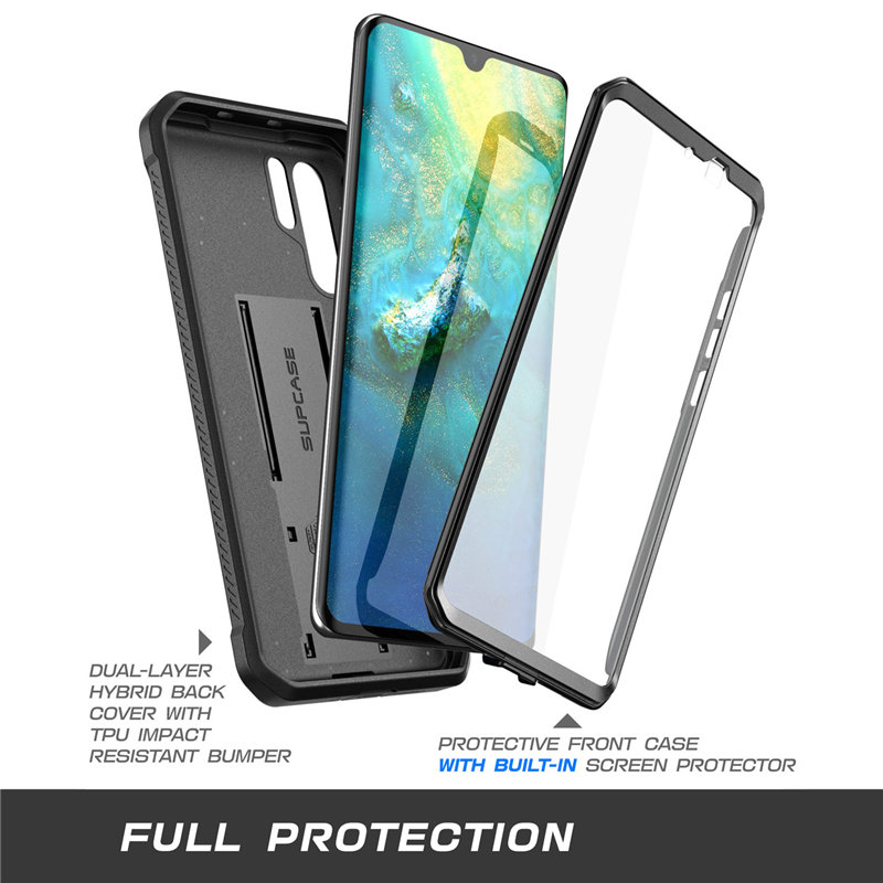 (supskal för huawei  p30 pro (utgåva) ub pro slitstarkt helkroppsskal med inbyggt skärmskydd + stöd
