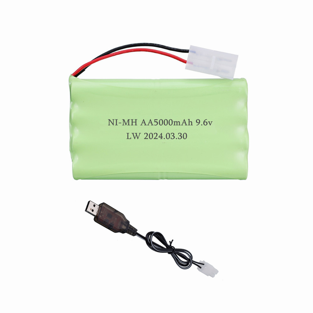 3.6V/4.8V/6V/7.2V/8.4V/9.6V/12v 5000mah NI-MH AA 3000mah Rechargeable Battery Pack For Remote Control Toys Electric Car SM Plug: Champagne