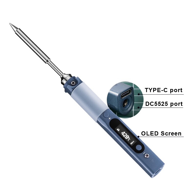 PINE64 Pinecil Portable Mini USB-C OLED Soldering Iron 60W Adjustable Temperature Electric Welding Tools