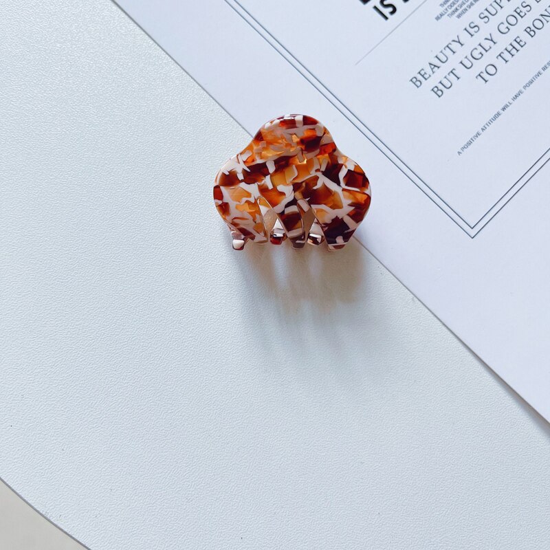 3cm Mini włosy akcesoria chmura w kształcie octanu klamra do włosów dla WomanTortoiseshell Mutiple Barrette akrylowe geometryczne szpilka: 8
