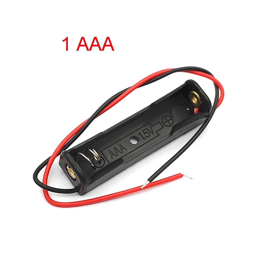 1/2/3/4 Slot AAA Battery Case Battery Box AAA Battery Holder With Leads With 1 2 3 4 Slots AAA: 1 AAA
