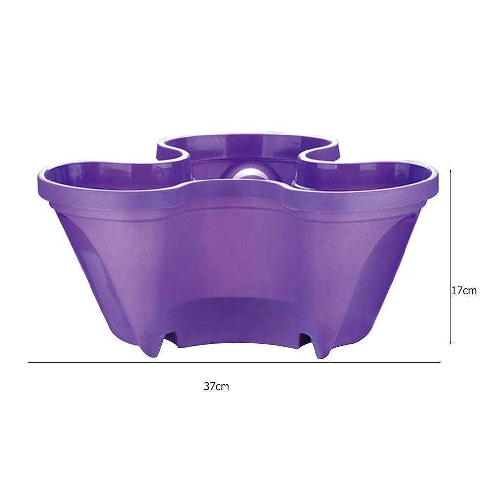 Vertical Stackable Strawberry Planter Pot Removable Universal Wheel Tray Plant Gardening Stacking Seedling Holder Home Garden: Purple Planter Pot