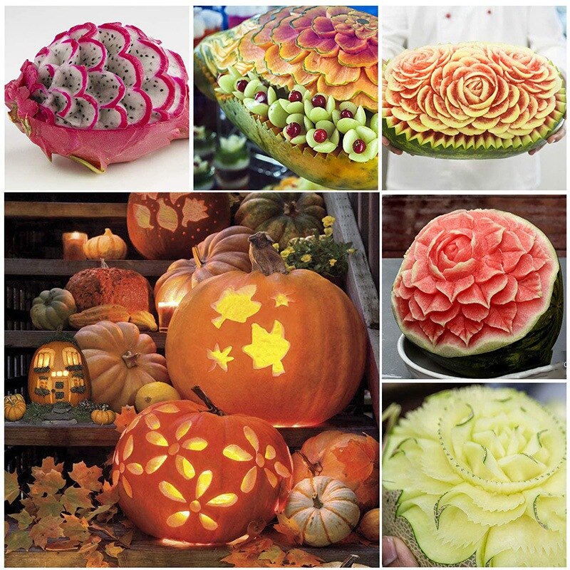 5Pcs Pumpkin Carving Kit,Stainless Steel Carve Sculpt Tools Set for Halloween Cutting Sculpting Tools