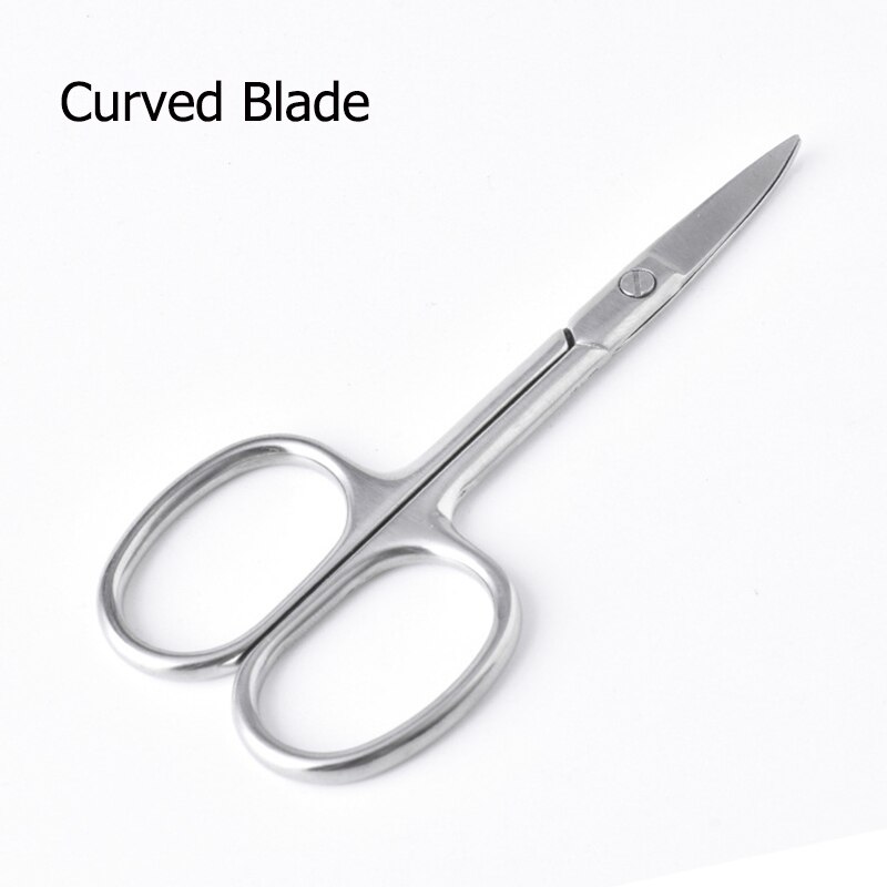 Schoonheid Schaar Rvs Wimper Wenkbrauw Fijn Haar Trimmer Schaar Scherpe Dwangnagel Cutter Wenkbrauw Wimper Hair Remover Tool: Curved Blade