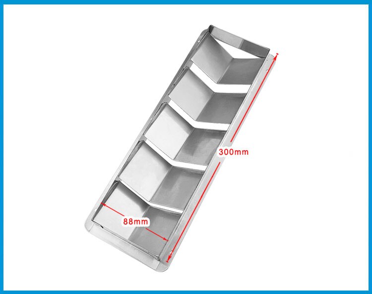 2PCS 5 Slots Stainless Steel 304 Boat Marine Square Air Louver Vent Grille Ventilation Louvered Ventilator Grill Cover